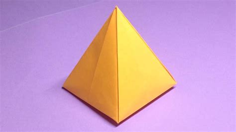 paper pyramid easy origami pyramids  beginners