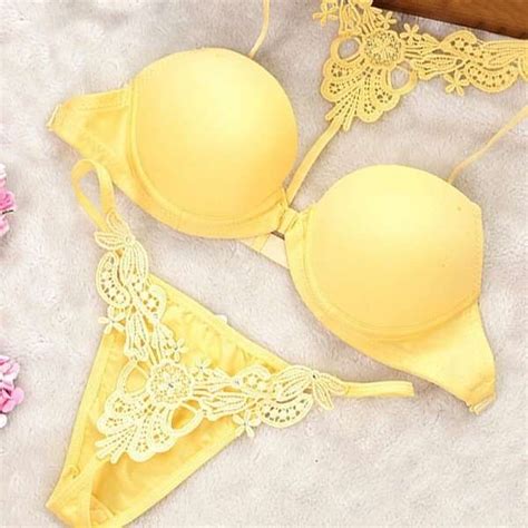 Boldiva Hot Women Sexy Bra And Panties Set Soft Padded D2612 Yellow