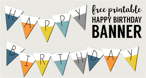 printable birthday banner ideas paper trail design