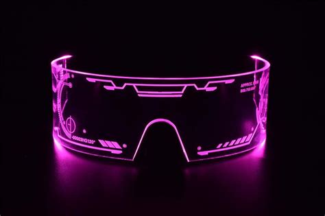 pink futuristic led visor glasses perfect for cosplay and festivals