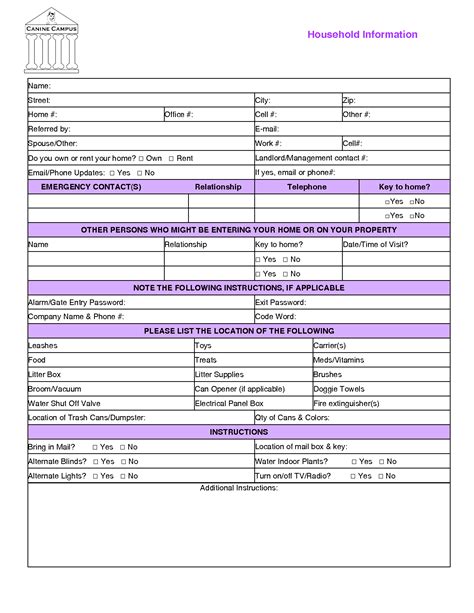 pet sitting contract form  reb pet sitting forms  pet