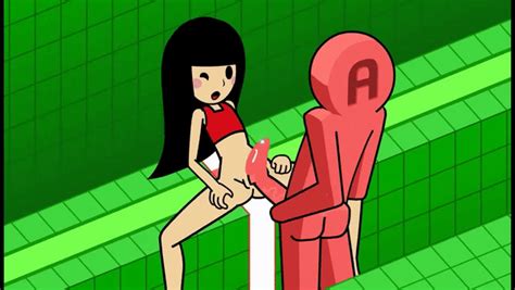 Rule 34 A Button Animated Black Hair Blush Bottomless