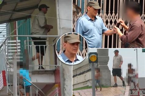 sickening moment suspected british paedo leads 11 year old cambodian girl up to sex cell