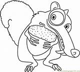 Scrat Coloringpages101 Megalonyx Clumsy Sloth Attacked Behind sketch template