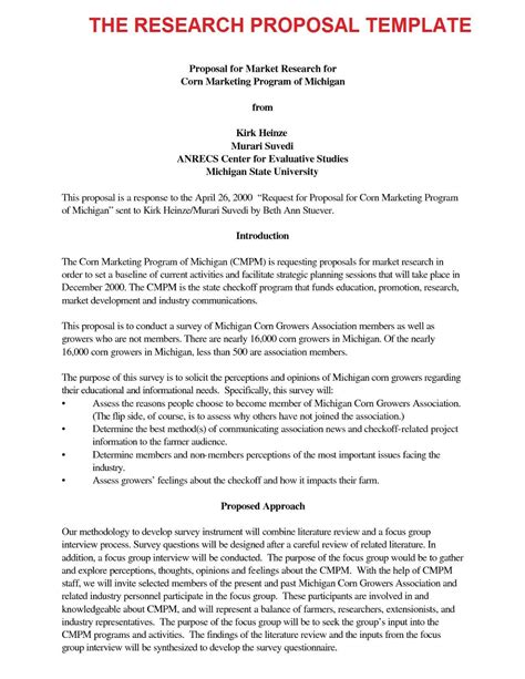 amazing  research proposal template  psychology research