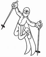 Coloring Pages Winter Olympics Olympic Skiing Freestyle Kids Skier Gif Coloringhome Popular sketch template