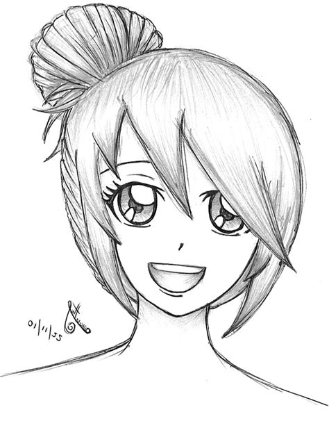 cute drawings anime easy simple sketching  khai  deviantart