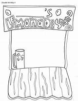 Lemonade Stand Printables Coloring Pages Summertime sketch template