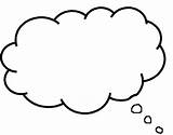 Thought Bubbles Printable Bubble Thinking Thoughts Clipart Cloud Dream Something sketch template