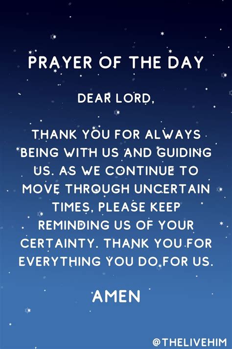 dear lord thank you for always being with us and guiding