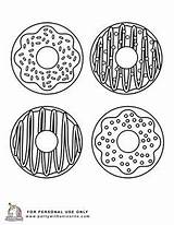 Donut Coloring Pages Food sketch template