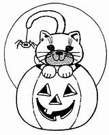 Coloring Cat Halloween Pages Printable Face Smile Color Cartoon Scary Cute Pete Spooky Print Hat Drawing Fish Getcolorings Getdrawings Colorings sketch template
