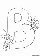 Letter Coloring Pages Kids Bee Alphabet Preschool Printable Color Print Bees Learn Letters Tocolor Toddlers Childrens Displaypix Learning Gif Getcolorings sketch template