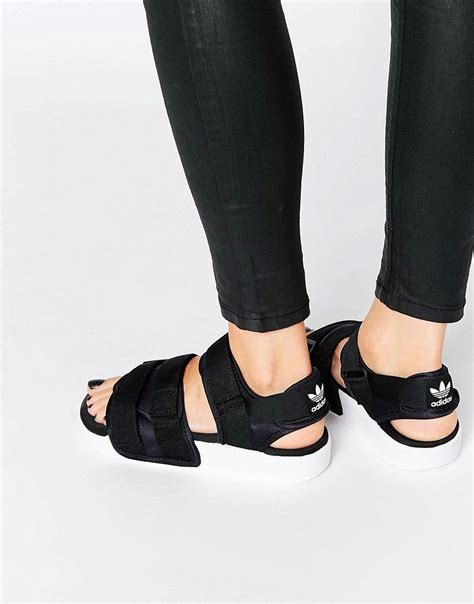image   adidas originals adilette chunky strap sandal flat sandals  shoes