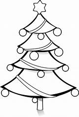 Tree Christmas Outline Drawing Easy Paintingvalley Drawings Clipart sketch template