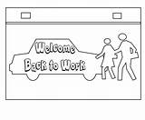 Welcome Coloring Back Pages Work Freecoloring Printable sketch template