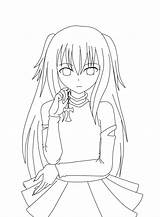 Anime Lineart Girl Coloring Pages Cute Hair Long Deviantart Girls Colouring Blush 2010 Manga Wallpaper Templates Sketch Template Group sketch template