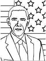 Obama Barack Coloring President Pages Line Color Drawings Kids Sheet Printable Michelle History Month Print Fresh Getcolorings sketch template