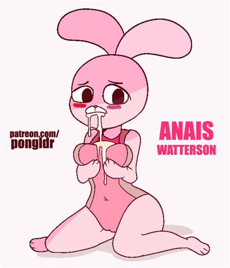 rule 34 anais watterson anthro blush breasts cartoon network clothing