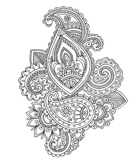 printable adult coloring pages paisley everfreecoloringcom