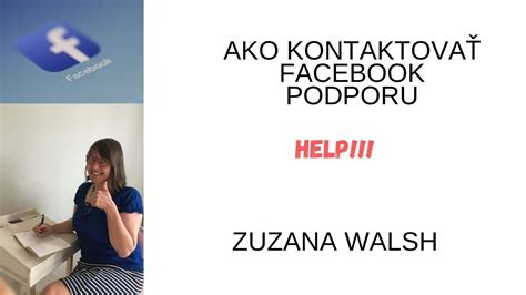 kontakt na podporu facebook video ako kontaktovat fb support youtube