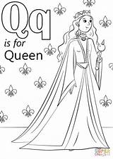 Coloring Queen Letter Pages Printable Preschool Template Elizabeth Letters Gorgeous Color Sheets Alphabet Kids Daycare Toddlers Print Supercoloring Books Crafts sketch template