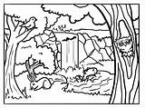 Forest Coloring Pages Animals Background Drawing Sheets Kids Printable Forests Animal Colour Sheet Nature Tree Book Backgrounds Visit sketch template