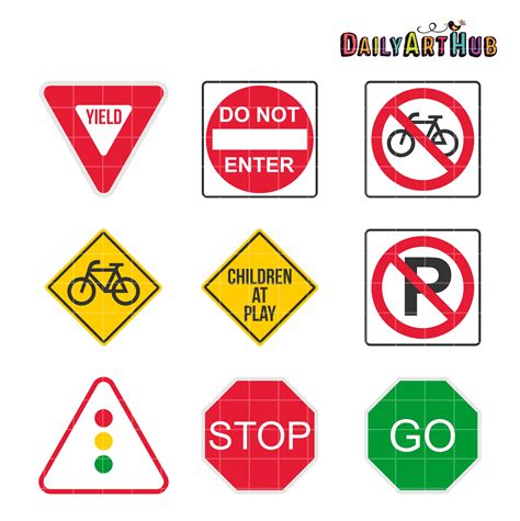 road signs clip art set daily art hub  clip art everyday