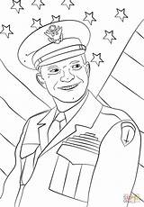 Dwight General Eisenhower Printable sketch template