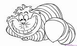 Cheshire Cat Pages Coloring Getcolorings sketch template