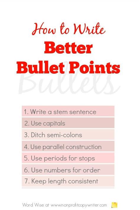 write  bullet points   blog writing writing