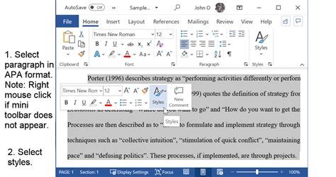 paragraph style  word  easily created reuse  save time