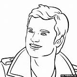 Coloring Pages Actor Hutcherson Josh Famous Actors Color Gif Printable Print Getcolorings Brad Pitt Thecolor sketch template