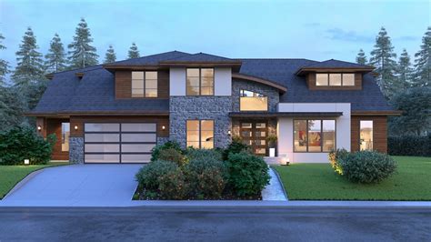 story contemporary style house plan  plan