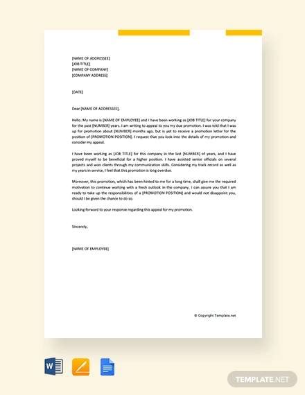 sample appeal letter templates   ms word pages