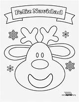 Navidad Feliz Renos Infantil Noel Navideños Dibujosparacolorear Recortar Fichas Paraimprimir Paracolorear sketch template