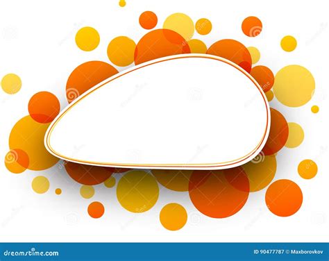 oval orange background stock vector illustration  figured