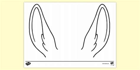 donkey ears colouring sheet colouring sheets