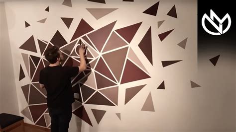 paint  perfect geometric wall easy painting youtube