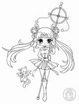 Chibi Yampuff Sailor Lineart sketch template