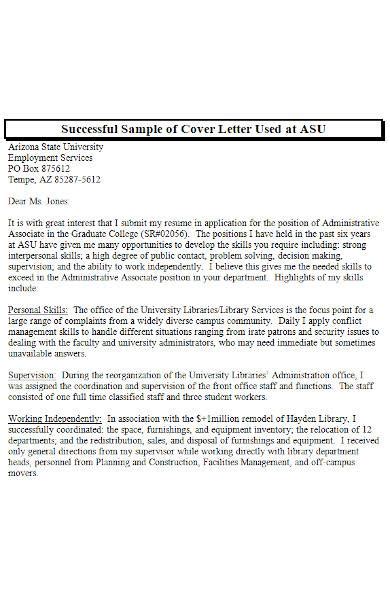 cover letter examples  students samples