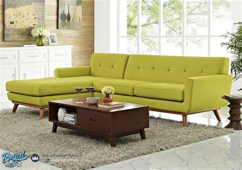 gambar sofa tamu minimalis century modern model terbaru royal furniture jepara