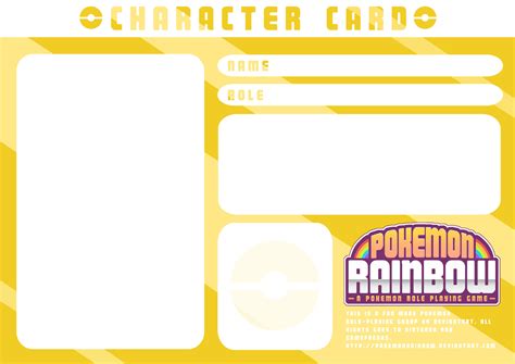 character card template golden trainer  ry spirit  deviantart