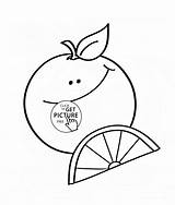Cartoon Kids Orange Fruit Coloring Pages Fruits Printables Drawing Wuppsy Happy Colouring Getdrawings sketch template