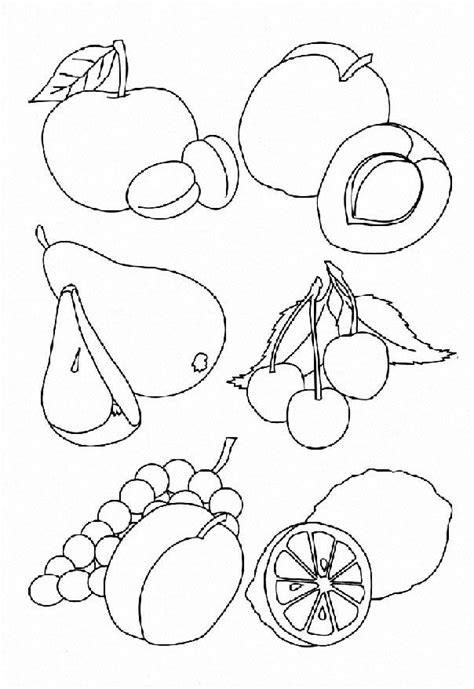 coloring pages  fruits  vegetables coloring home