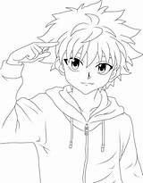 Killua Lineart Oc Pintar Hxh Garoto Zoldyck Ausmalbilder Aniyuki Liebesfilme Animes Traurige Outlines Zeichnen Binged Dxf Haikyuu sketch template