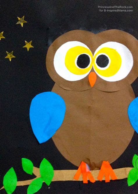 shape ly owl craft  kids  inspired mama