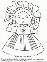 Coloring Pages Fiesta Mexico Mexican Popular sketch template