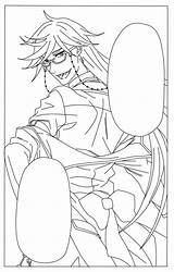 Grell Lineart Kuroshitsuji sketch template