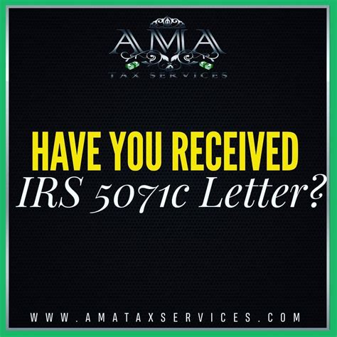 ama tax services   receive  irs  letter dont